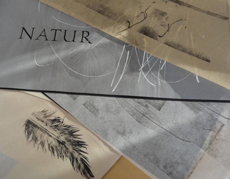 Schrift und Materialdruck