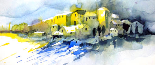 After Work: Positiv denken, negativ malen! Negativmalerei in Aquarell